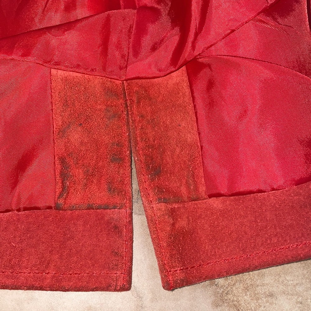 Coldwater Creek size medium rust orange 100% vintage suede leather jack… - Picture 7 of 11